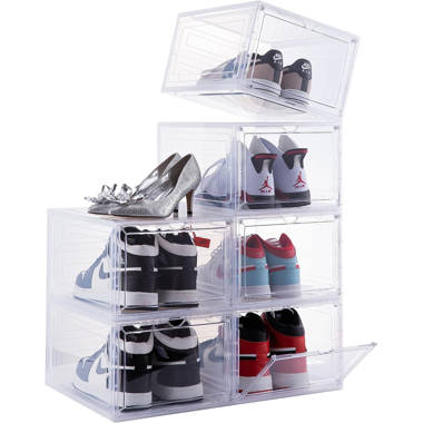 Acrylic shoe box outlet stackable